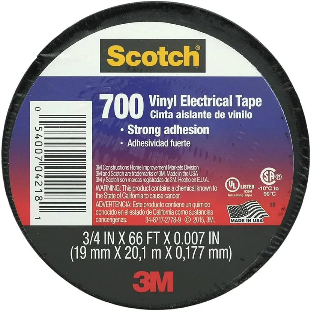 Изолационна лента Scotch 3M 700 0.18мм x 19мм 20м черна