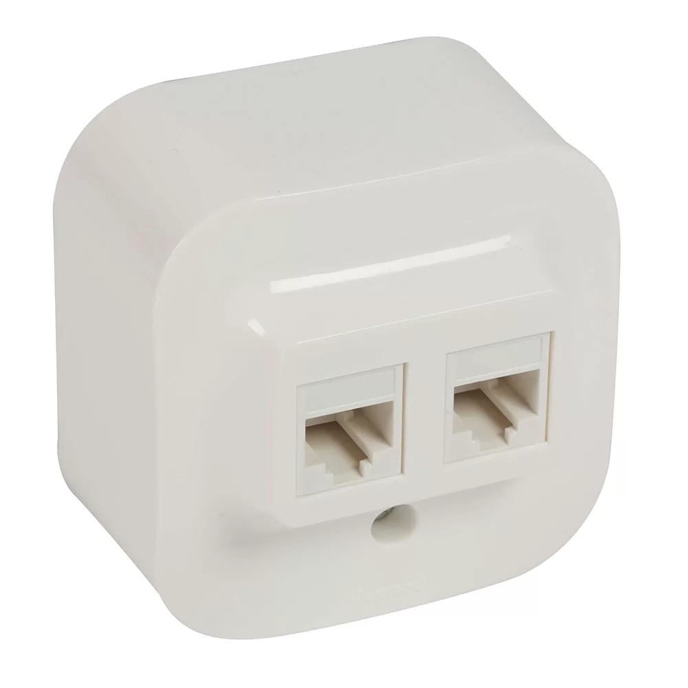Розетка 2хRJ45 cat.5e IP21 открит монтаж цвят Бял Forix 782428 LEGRAND