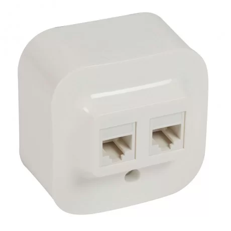Розетка 2хRJ45 cat.5e IP21 открит монтаж цвят Бял Forix 782428 LEGRAND
