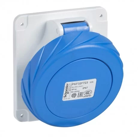 Контакт за монтаж на табло Pratika, прав, винт.свърз.- 16A- 2P+E- 200/250V AC PKF16F723 SCHNEIDER ELECTRIC