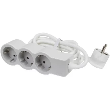 Разклонител БЯЛ 3x2P+E с кабел 1.5 метра / 1.5mm2 Standard NEW Legrand 694549 LEGRAND