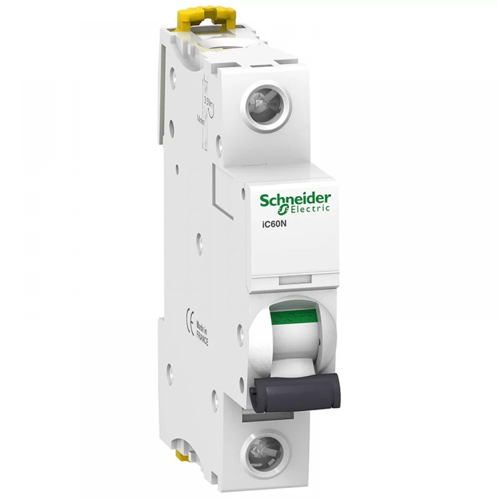 Миниатюрен авт. прекъсвач iC60N за монтаж на DIN шина  1P  25A  крива C A9F74125 SCHNEIDER ELECTRIC