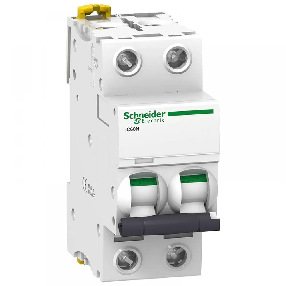 Миниатюрен авт. прекъсвач iC60N за монтаж на DIN шина  2P  20A  крива C A9F74220 SCHNEIDER ELECTRIC
