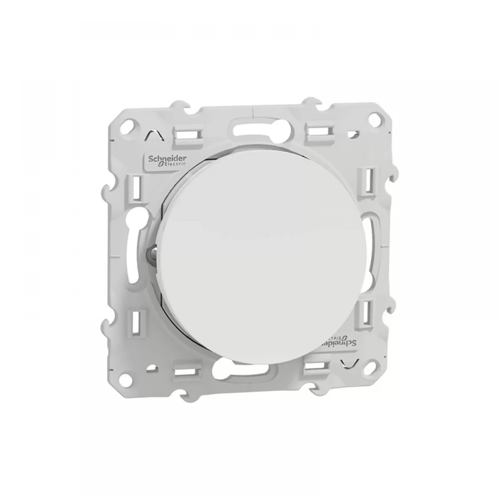 Бутон 10А бял с безвинтови клеми Odace S520206 SCHNEIDER ELECTRIC