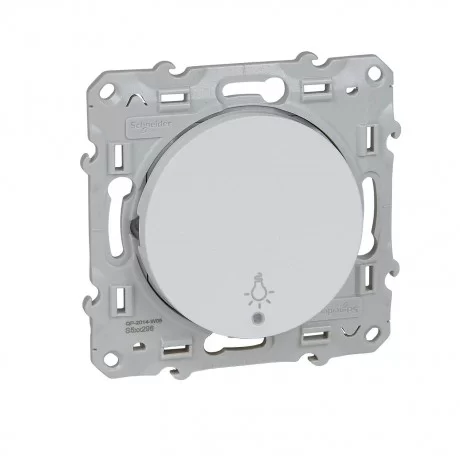Бутон 10А със символ осветление с безвинтови клеми Odace с глим лампа S520296 SCHNEIDER ELECTRIC