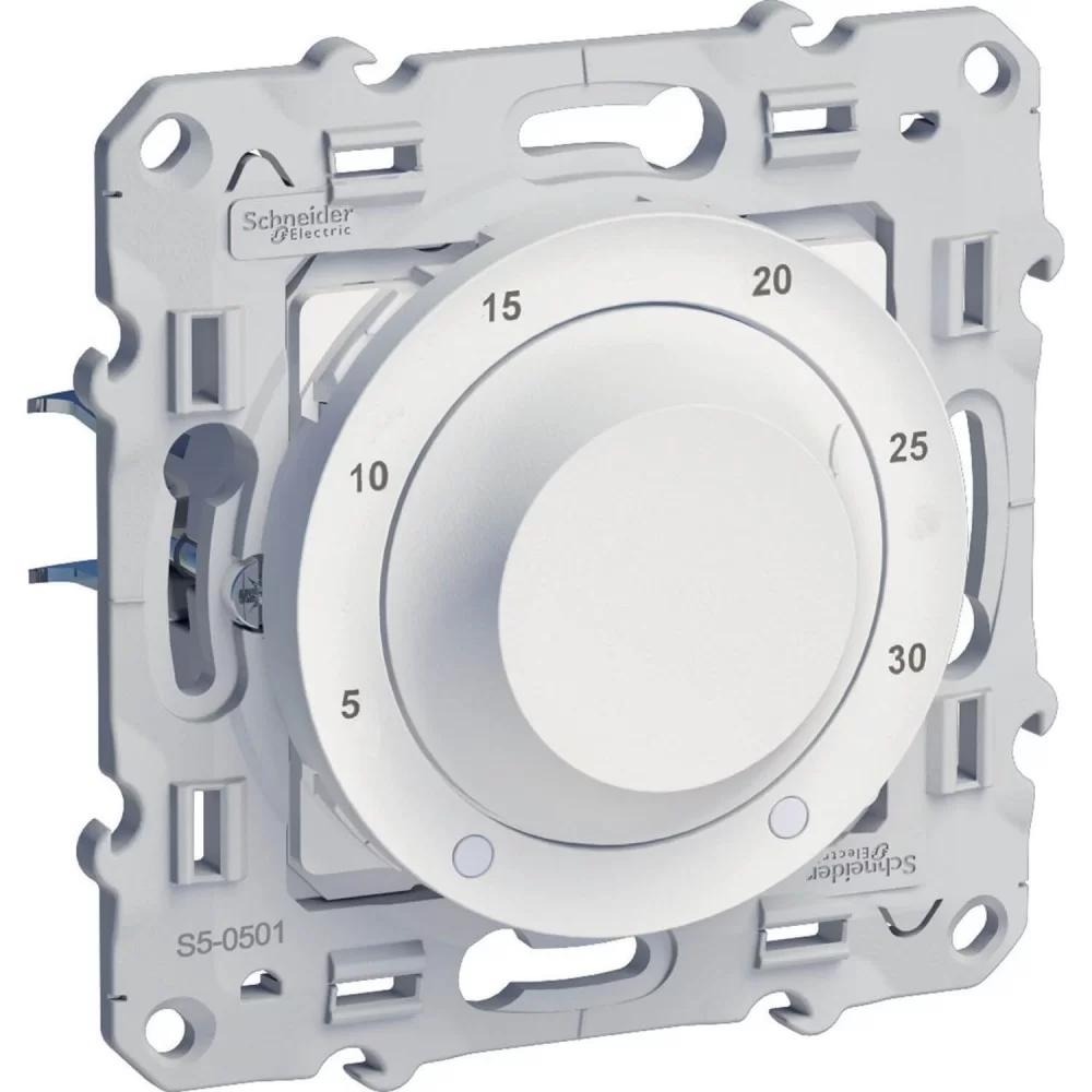 Електронен стаен термостат 8А бял (механизъм+монтажна рамка) S520501 SCHNEIDER ELECTRIC