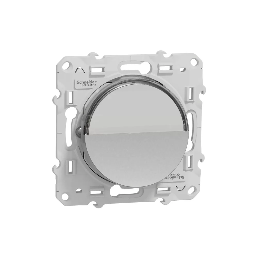 Бутон 10А алуминий с безвинтови клеми Odace S530266 SCHNEIDER ELECTRIC