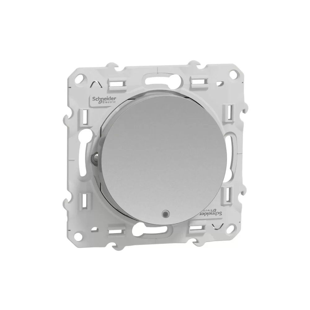 Бутон 10А алуминий с безвинтови клеми Odace с глим лампа S530276 SCHNEIDER ELECTRIC