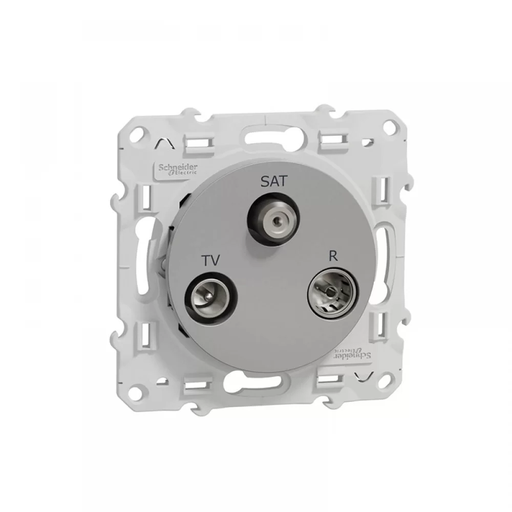 TV/SAT/R излаз 2 входа алуминий Odace S530460 SCHNEIDER ELECTRIC