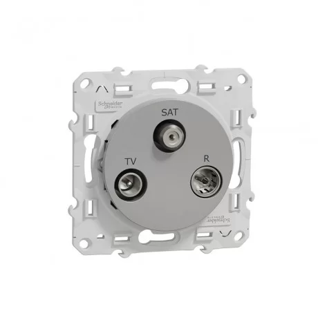 TV/SAT/R излаз 2 входа алуминий Odace S530460 SCHNEIDER ELECTRIC