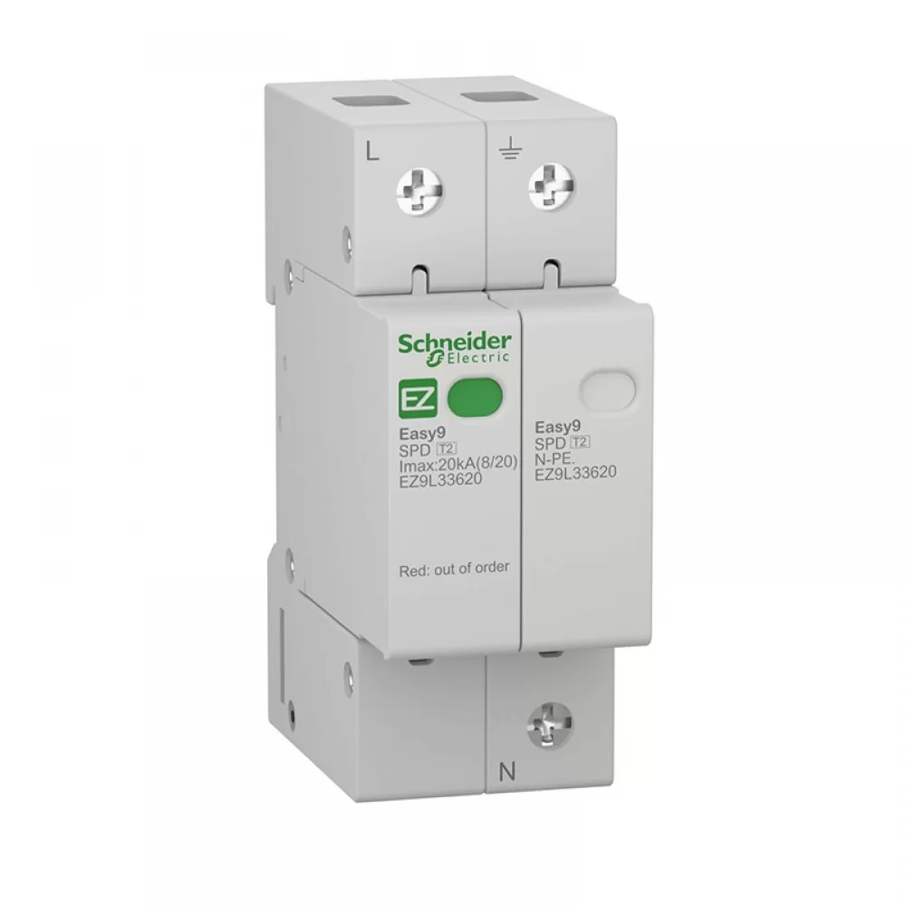 Катоден отводител Easy9 - 1P + N - 230 V - 20000 A EZ9L33620 SCHNEIDER ELECTRIC