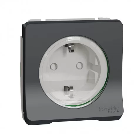 Контакт Шуко 16A 2P+E с дет. Защита безвинт. свърз антрацит MUR36134 SCHNEIDER ELECTRIC