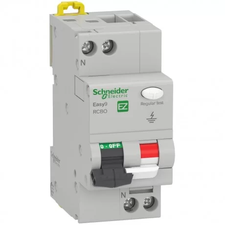 Авт. прекъсвач с деф. защ. Easy 9 1P + N 10A крива С 6000A 30mA тип АС EZ9D35610 SCHNEIDER ELECTRIC