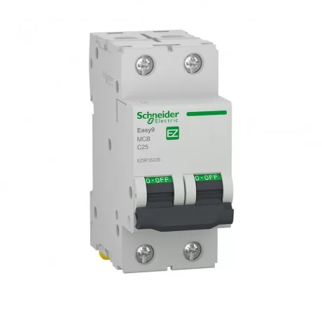 Автоматичен прекъсвач Easy 9  2P 25A крива С 6000A EZ9F35225 SCHNEIDER ELECTRIC