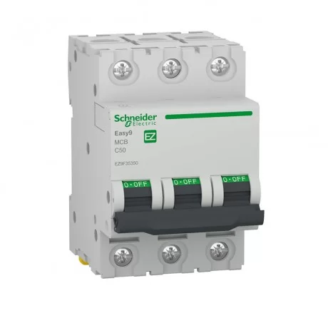 Автоматичен прекъсвач Easy 9  3P 50A крива С 6000A EZ9F35350 SCHNEIDER ELECTRIC