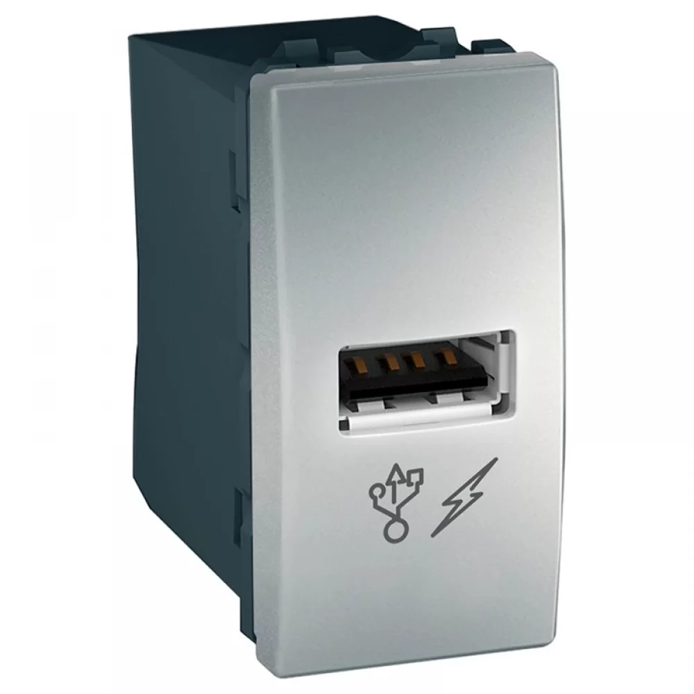 Единично USB зарядно Unica  алуминий MGU3.428.30 SCHNEIDER ELECTRIC