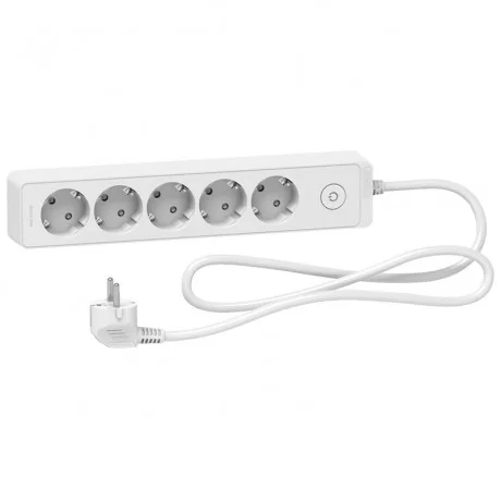 Разклонител шуко 5 гнезда бял Unica ST9451W SCHNEIDER ELECTRIC