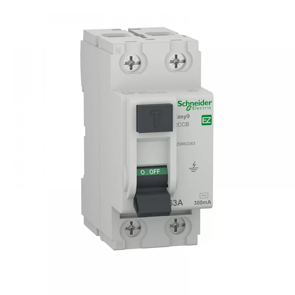 Дефектнотокова защита Easy 9 2P 63A 300mA тип АС EZ9R62263 SCHNEIDER ELECTRIC
