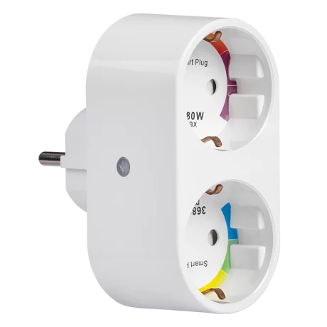 WiFi Smart контакт двоен 16А  220V-240V AC  3500W WF2P16A ULTRALUX