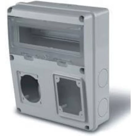 Табло за индустриални контакти и DIN модули IP55, UV, серия Enerbox /11 DIN, 1х16-32A и 1х63A/ Scame 633.2026