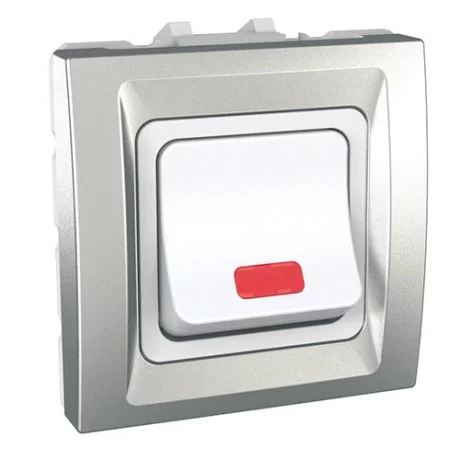Ключ за бойлер 32А с индикаторна лампа алуминий (механизъм) MGU3.232.30S SCHNEIDER ELECTRIC