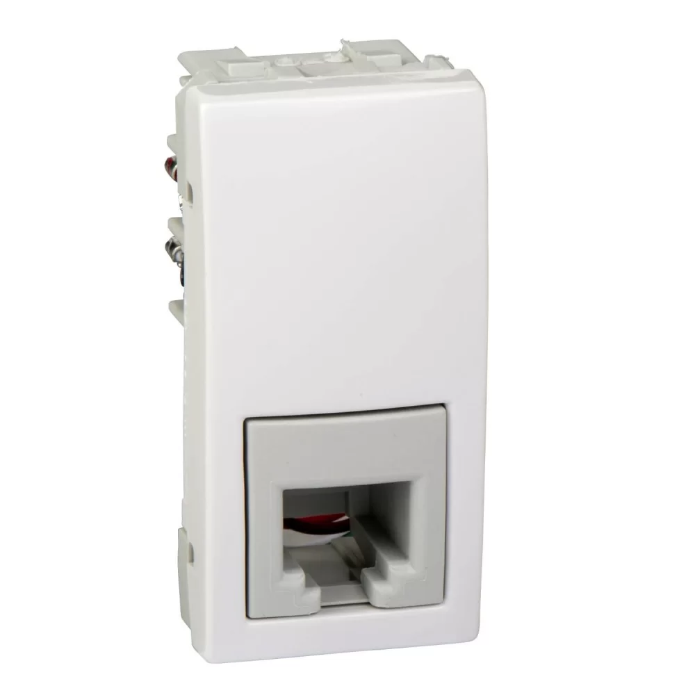 Телефонна розетка RJ11 бял едномодулен (механизъм)  MGU3.490.18 SCHNEIDER ELECTRIC