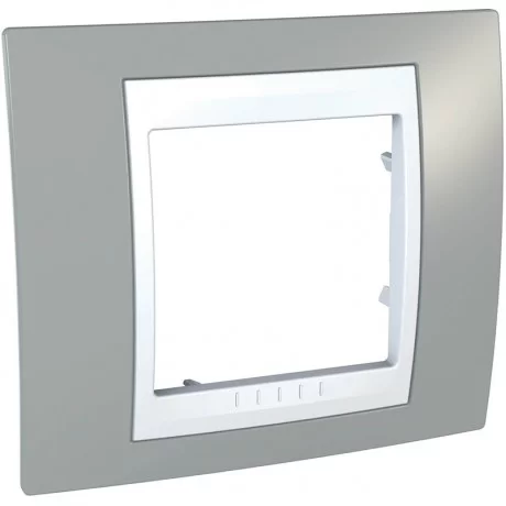 Декоративна рамка Unica Plus единична светло сив/бял MGU6.002.865 SCHNEIDER ELECTRIC