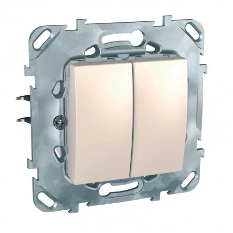 Двоен(сериен) слонова кост (механизъм+мон.рамка) MGU50.211.25Z SCHNEIDER ELECTRIC