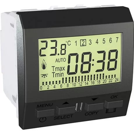 Програмируем седмичен термостат графит (механизъм) MGU3.505.12 SCHNEIDER ELECTRIC