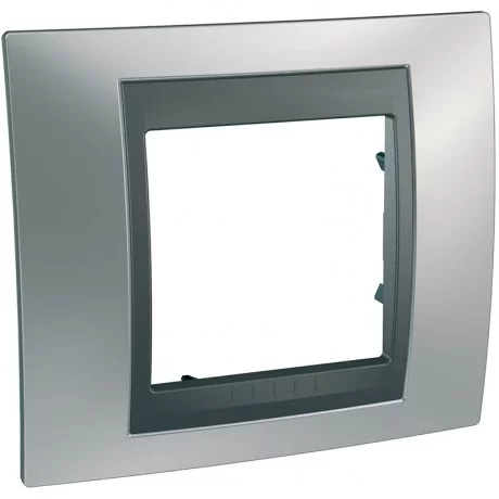 Декоративна рамка Unica Top единична сатиниран хром/графит MGU66.002.238 SCHNEIDER ELECTRIC