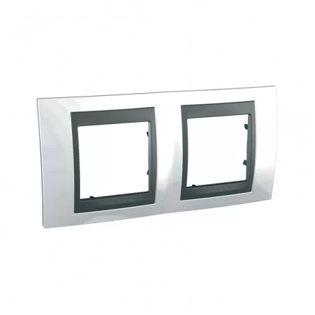 Декоративна рамка Unica Top двойна перла/ графит MGU66.004.292 SCHNEIDER ELECTRIC