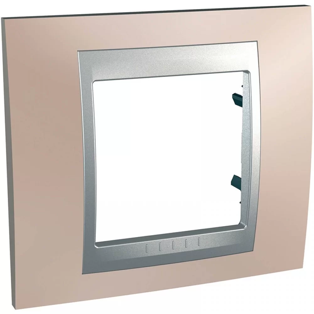 Декоративна рамка Unica Top единична оникс/ алуминий MGU66.002.096 SCHNEIDER ELECTRIC
