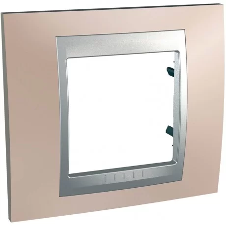 Декоративна рамка Unica Top единична оникс/ алуминий MGU66.002.096 SCHNEIDER ELECTRIC