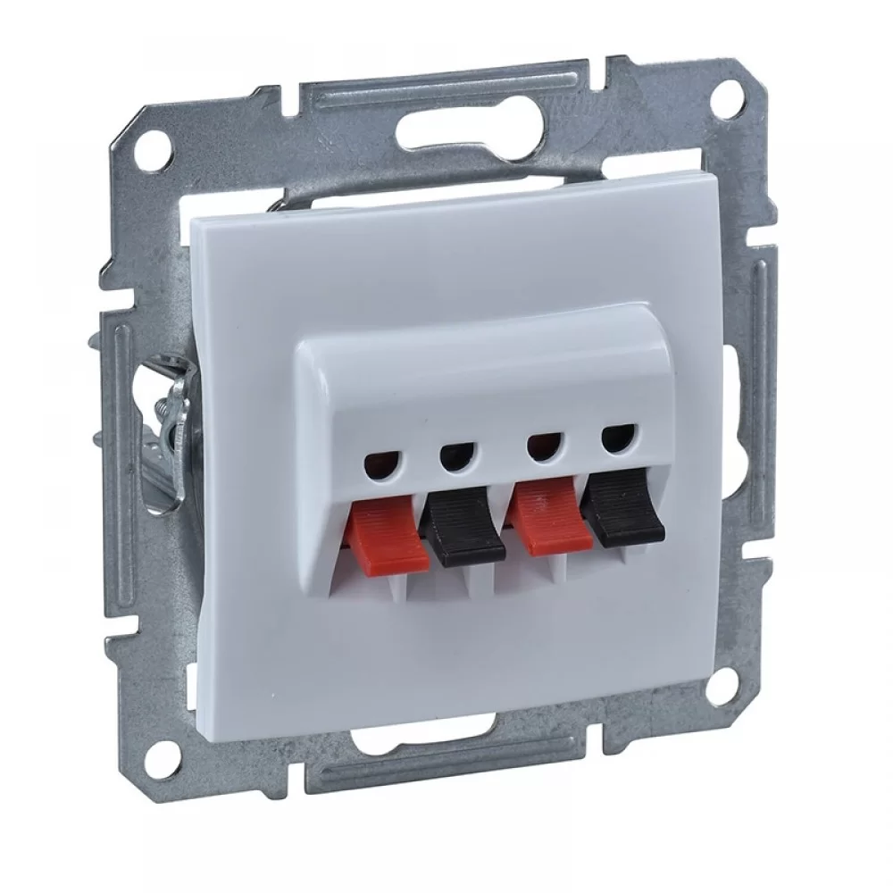 Розетка за високоговорител бял (механизъм+монт. рамка) SDN5400121 SCHNEIDER ELECTRIC