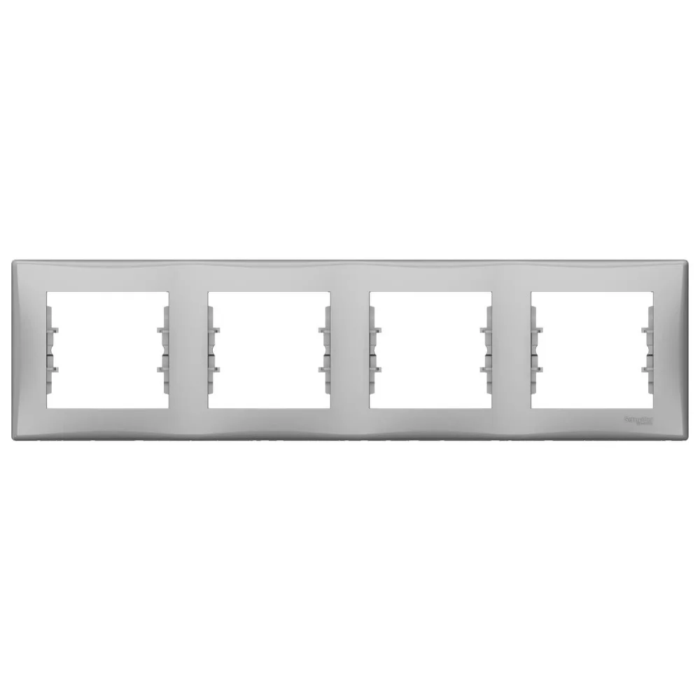 Декоративна рамка четворна алуминий  SDN5800760 SCHNEIDER ELECTRIC